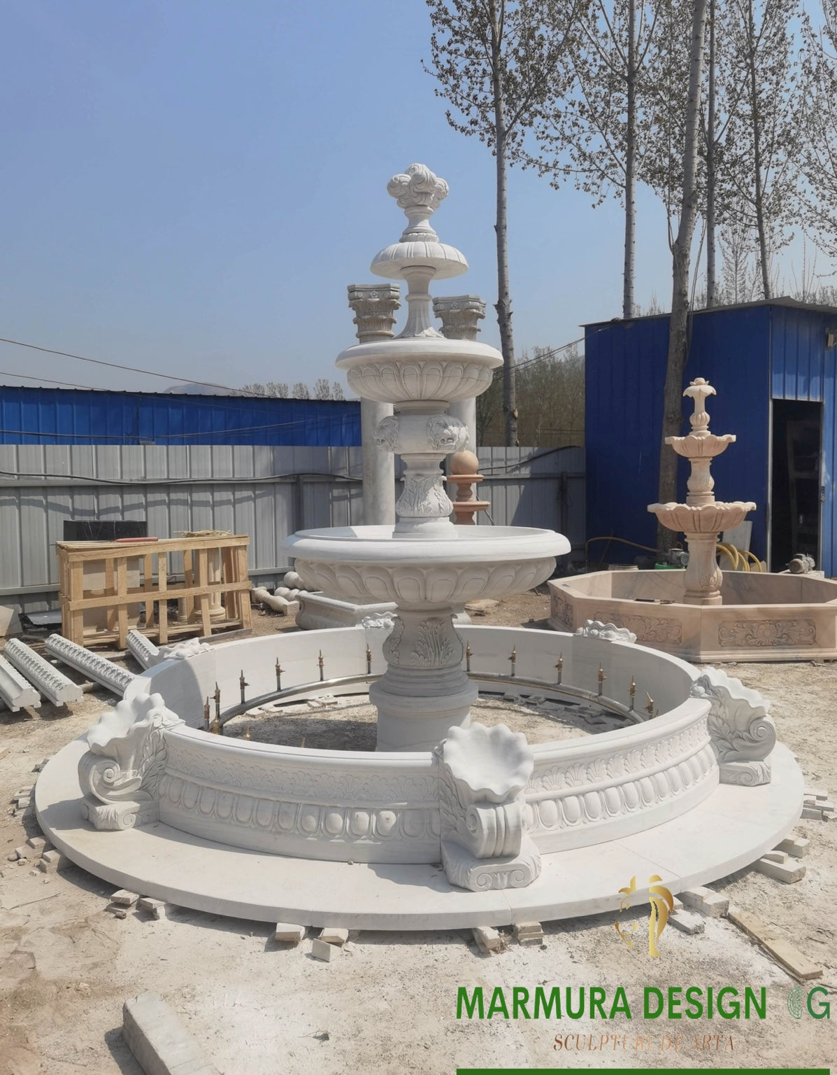 Classical Tiered Marble Fountain – Bespoke Design