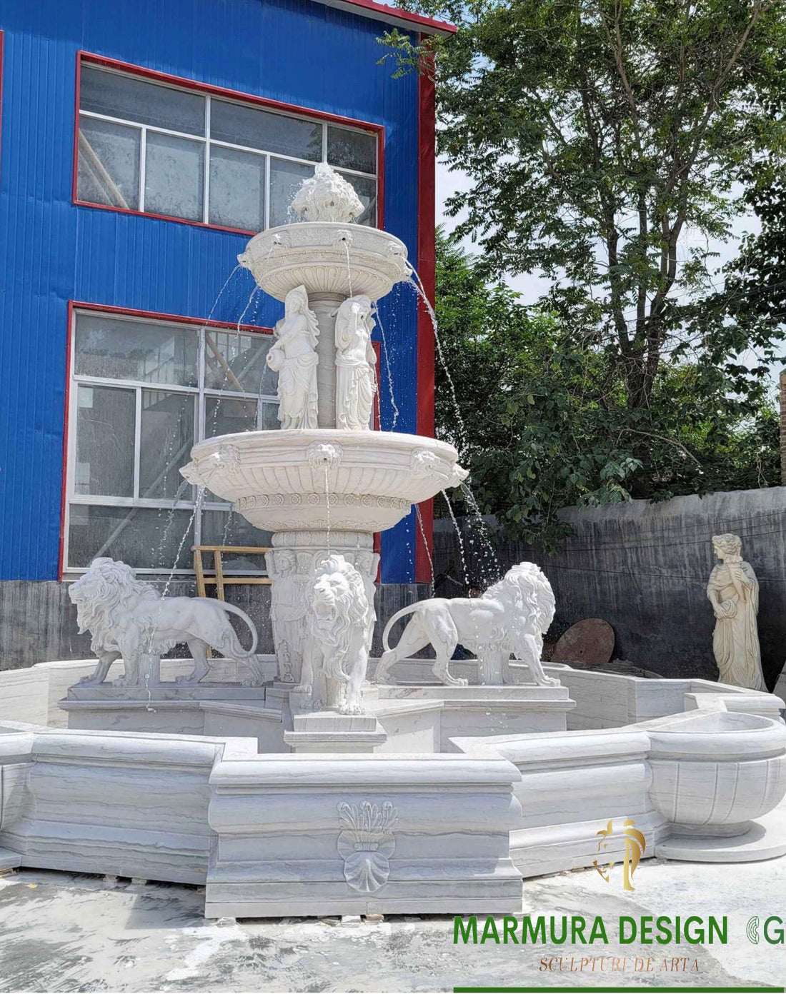 The Imperial Lions – Monumental Marble Fountain