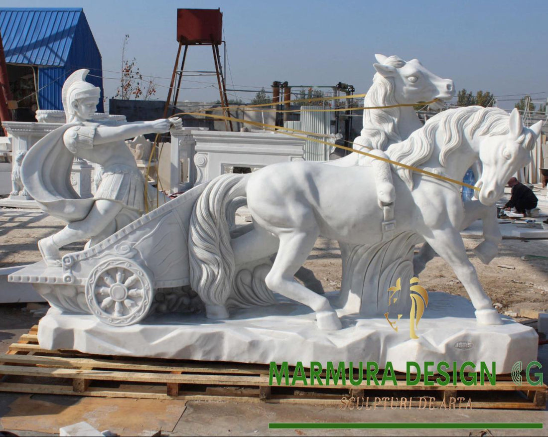 The Roman Triumph – Monumental Marble Chariot