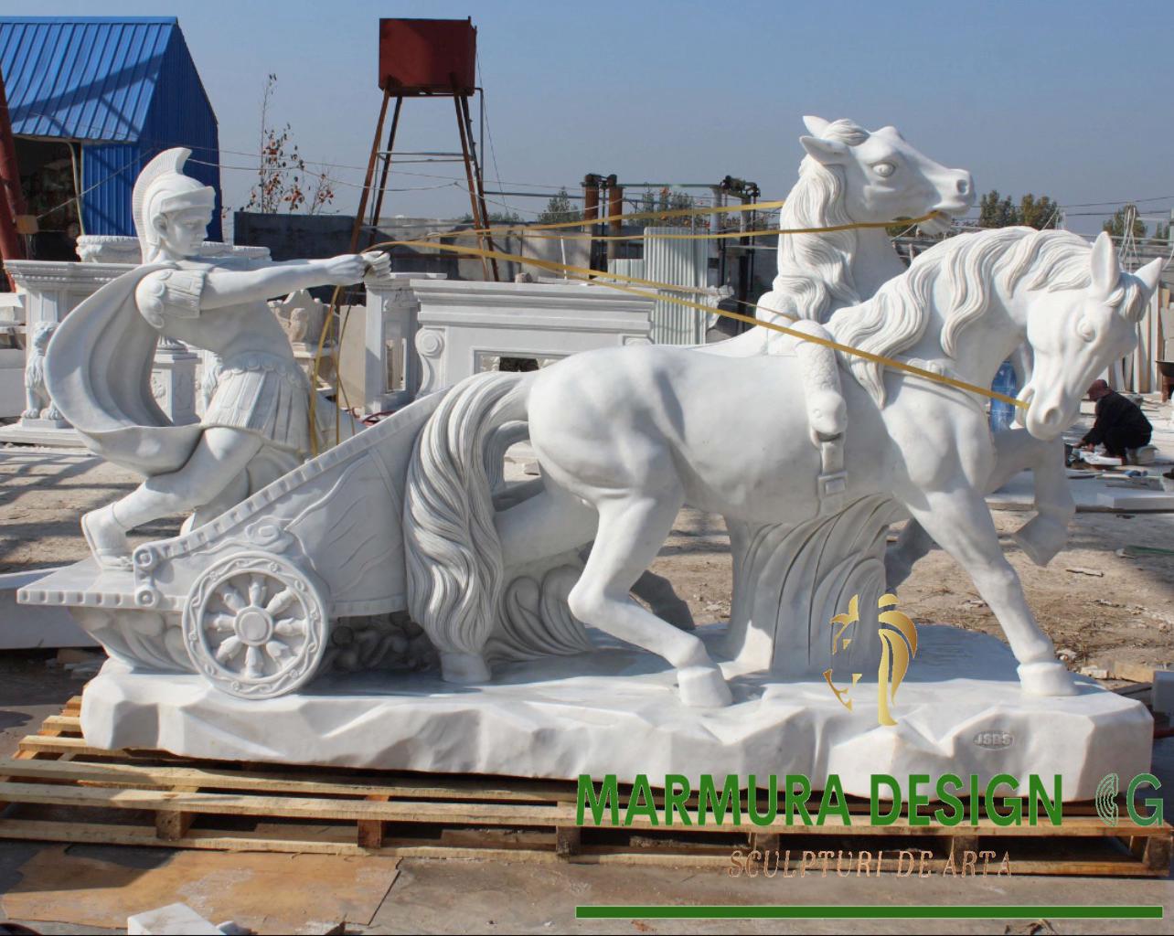 The Roman Triumph – Monumental Marble Chariot