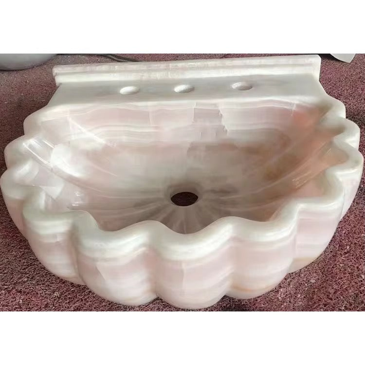 Sculptural Natural Onyx Basin – Bespoke Shell Form