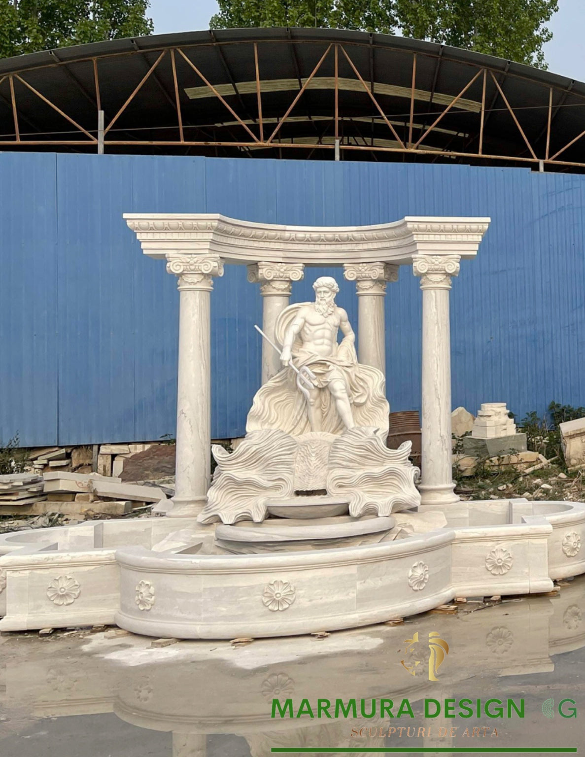 Trevi-Inspired Monumental Marble Fountain – Bespoke Design
